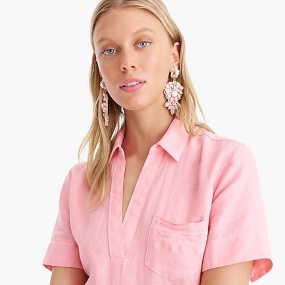 NWT J. Crew Embroidered leather-backed earrings - Picture 3 of 9